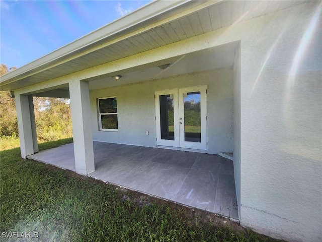 view of patio with french doors