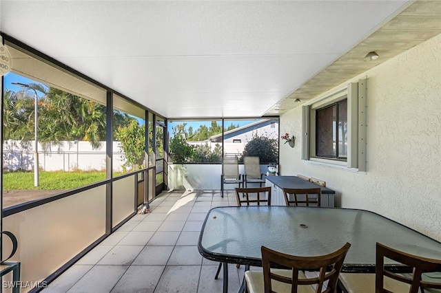 view of sunroom