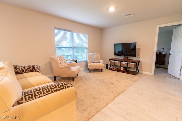 living room featuring hardwood / wood-style flooring