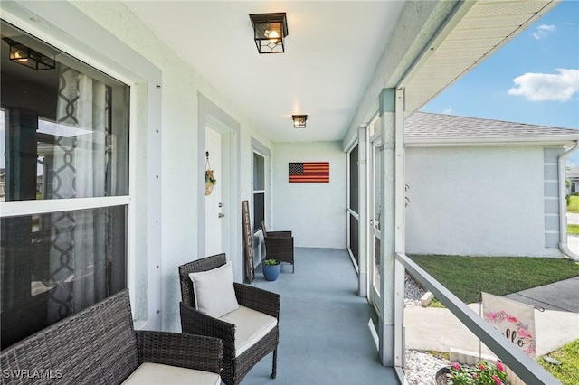 view of sunroom