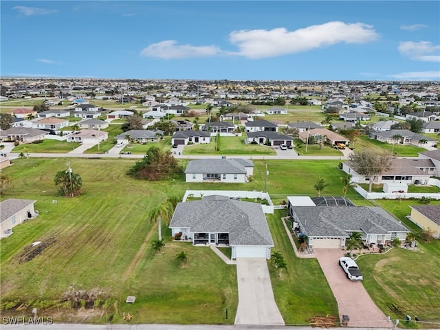 bird's eye view with a residential view