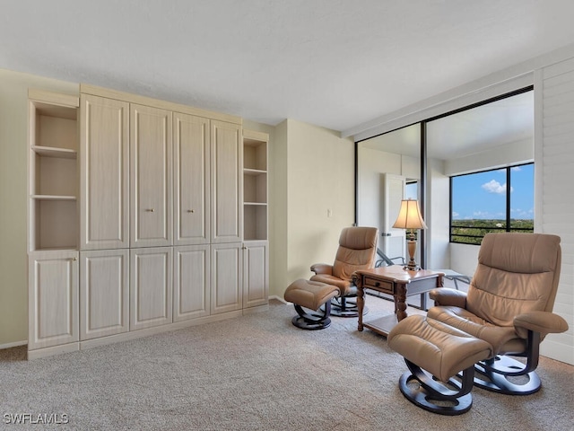 5260 S Landings Dr Unit 805, Fort Myers, FL 33919 - living area featuring built in features, carpet floors, and baseboards