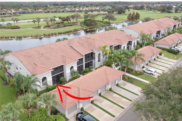 10296 Heritage Bay Blvd Unit 3111, Naples, FL 34120 - aerial view with a residential view, view of golf course, and a water view