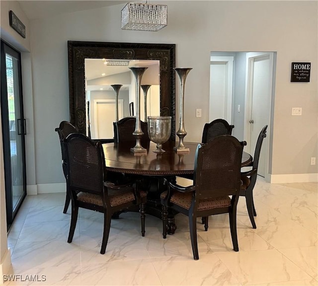 view of dining area