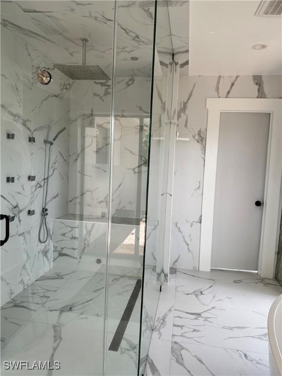 bathroom with walk in shower