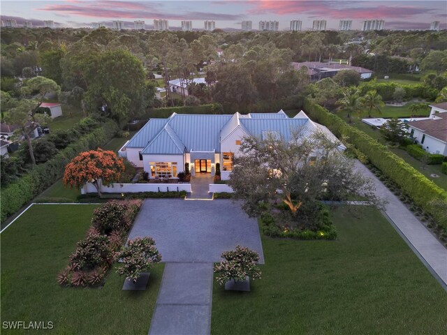 581 Myrtle Rd, Naples, FL 34108 - aerial view at dusk
