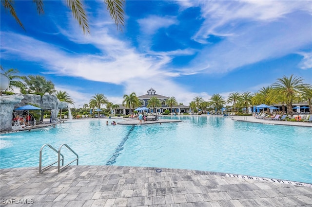 view of pool with a patio