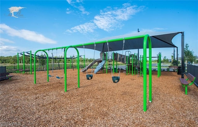 view of jungle gym