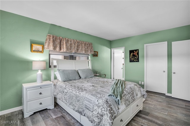 bedroom featuring hardwood / wood-style floors