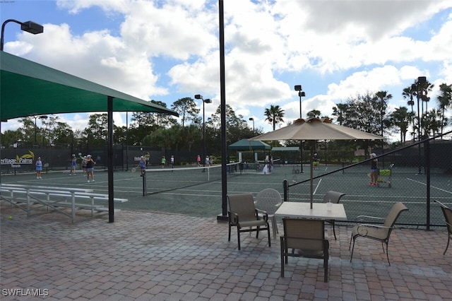 view of tennis court