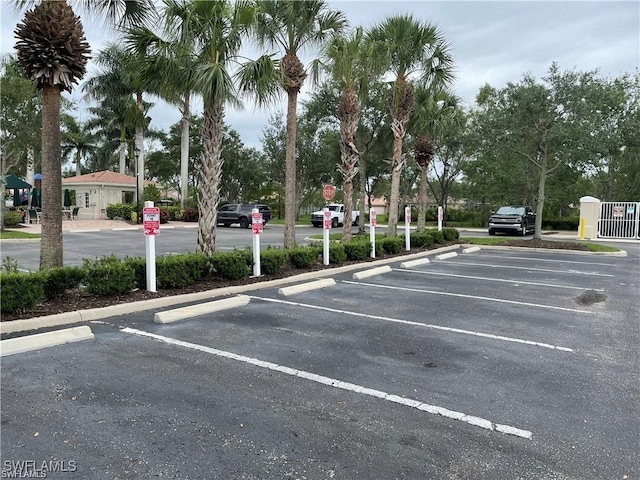 view of uncovered parking lot