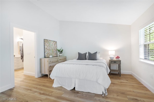 bedroom featuring light hardwood / wood-style floors