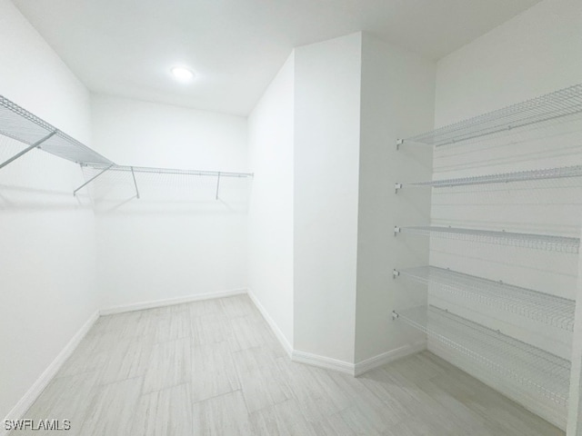 view of walk in closet