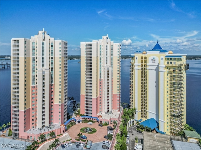 view of property with a water view