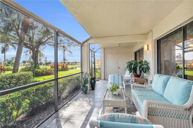 view of sunroom