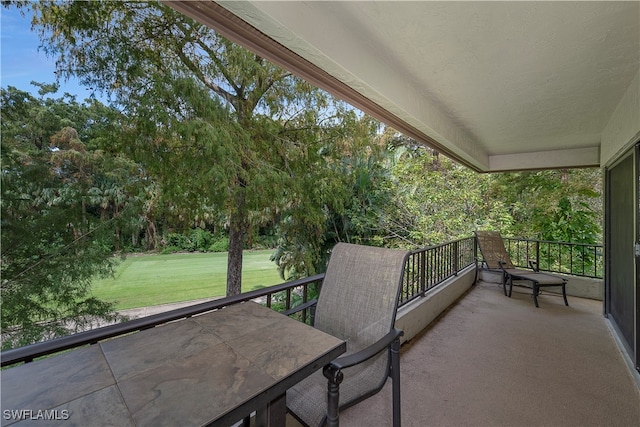 view of balcony