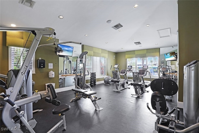 view of workout area