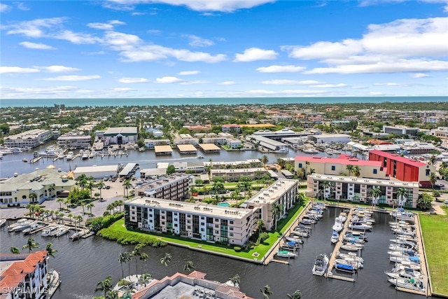 807 River Point Dr Unit 102D, Naples, FL 34102 - birds eye view of property with a water view