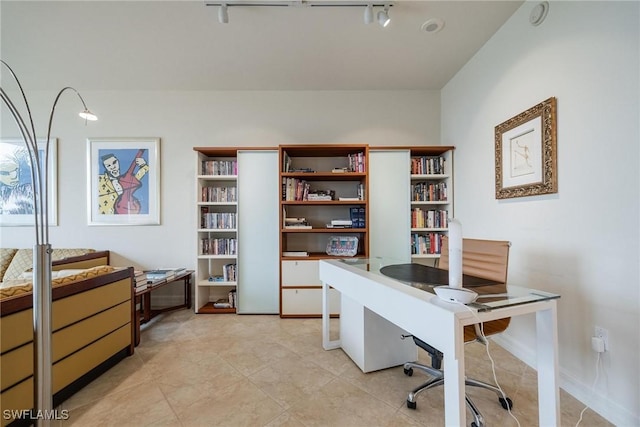 3426 Hancock Bridge Pkwy Unit 407, North Fort Myers, FL 33903 - office with track lighting and light tile patterned floors