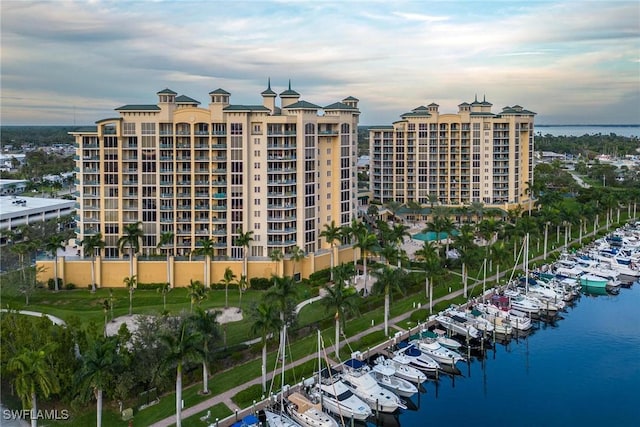 3426 Hancock Bridge Pkwy Unit 407, North Fort Myers, FL 33903 - view of building exterior with a water view