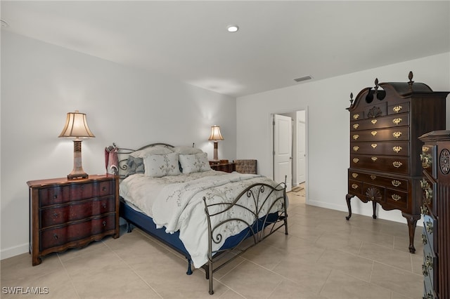 view of tiled bedroom