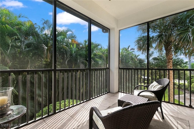 view of sunroom