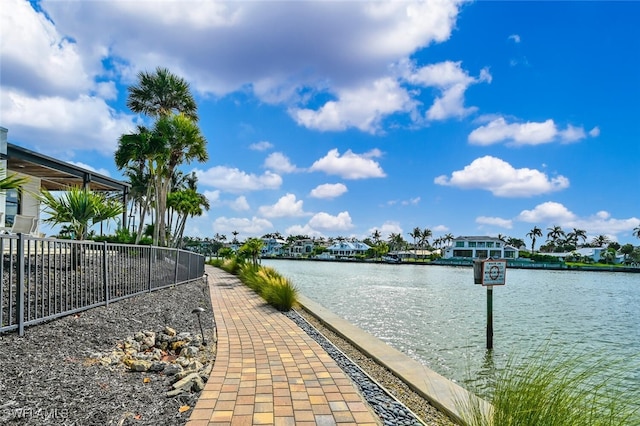 view of water feature