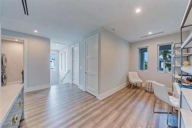 interior space featuring light wood-type flooring