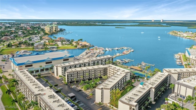 1007 Anglers Cv Unit J204, Marco Island, FL 34145 - aerial view of a large body of water, apartment complex, and a marina