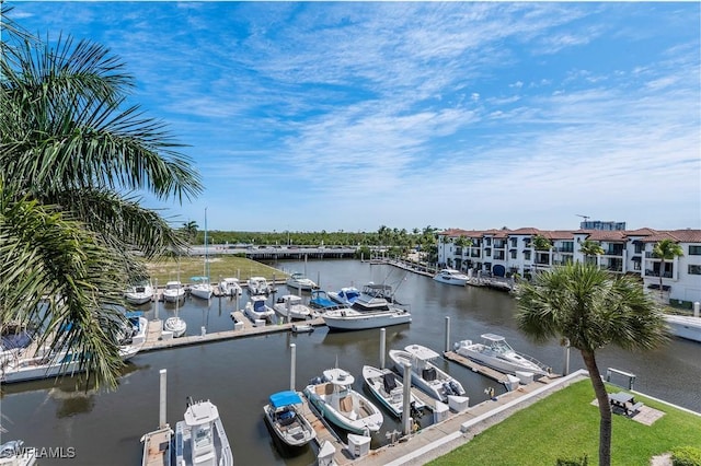 803 River Point Dr Unit 306B, Naples, FL 34102 - water view featuring a boat dock