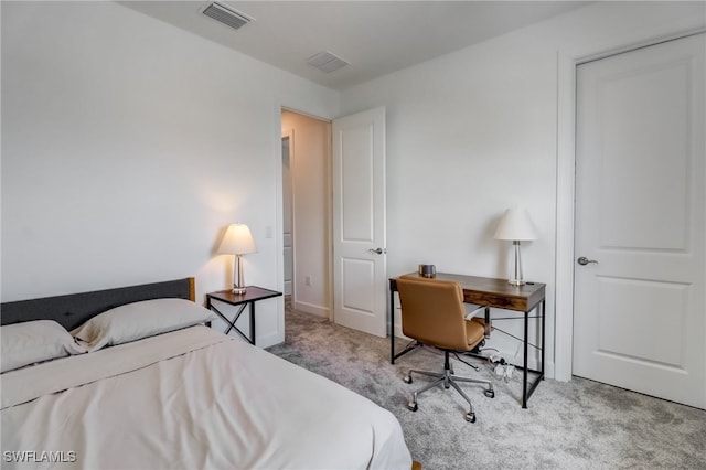 bedroom with carpet and visible vents