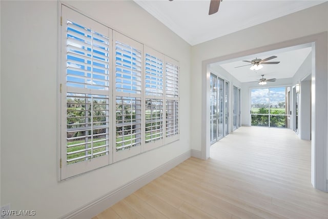 hall featuring light hardwood / wood-style floors