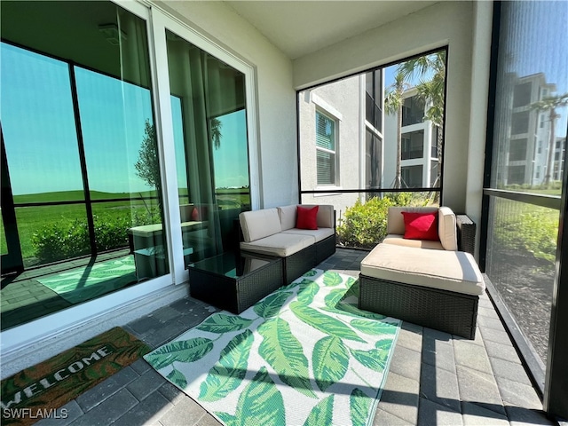 view of sunroom