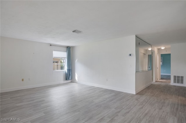 empty room featuring light hardwood / wood-style flooring