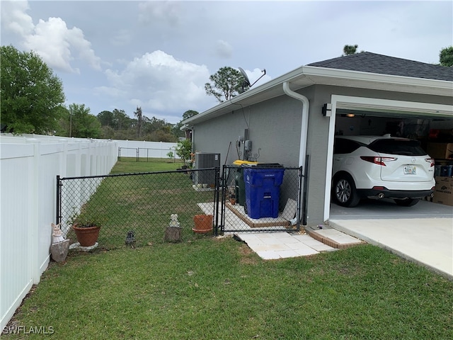 view of home's exterior featuring a yard