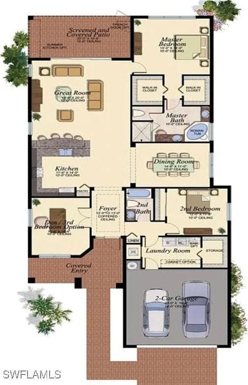 3195 Pacific Dr, Naples, FL 34119 - view of layout