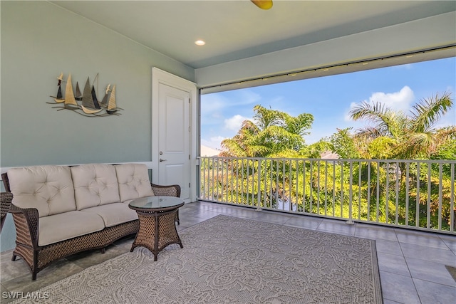 exterior space with tile patterned flooring