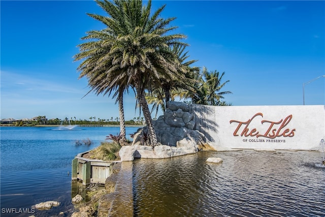 view of water feature