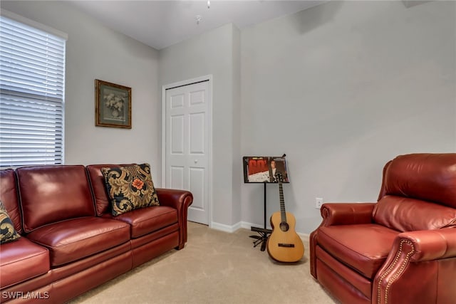 view of carpeted living room