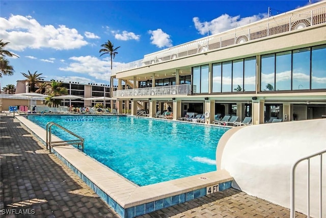 view of pool with a patio