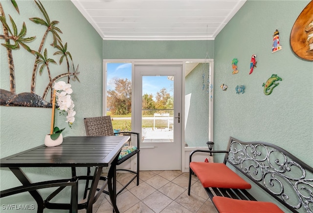 view of sunroom