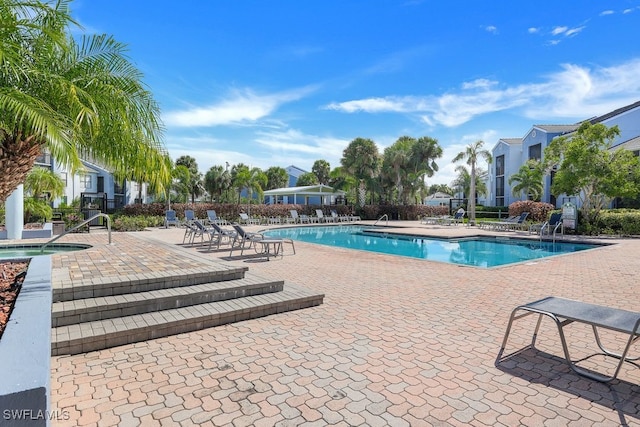 view of pool with a patio area