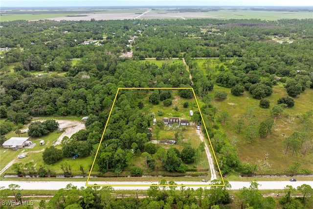 drone / aerial view featuring a rural view