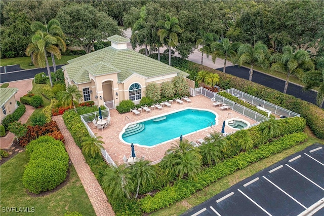 view of pool with a patio area