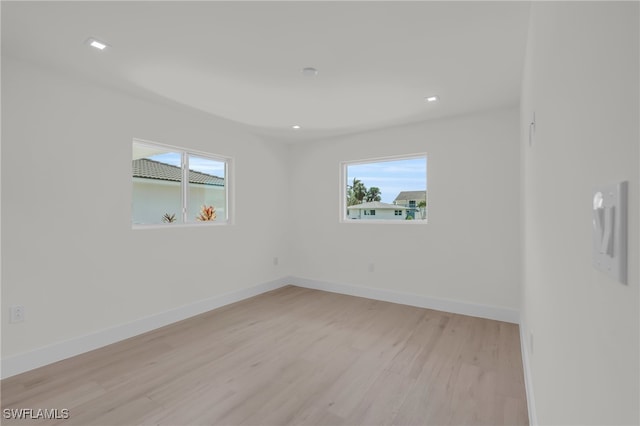 empty room featuring light wood-type flooring