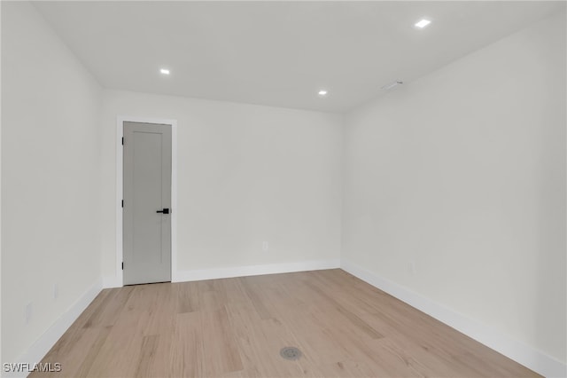 empty room featuring light hardwood / wood-style floors