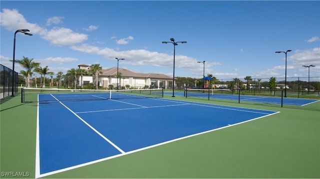 view of tennis court