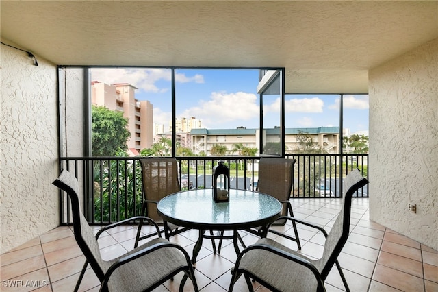 view of sunroom