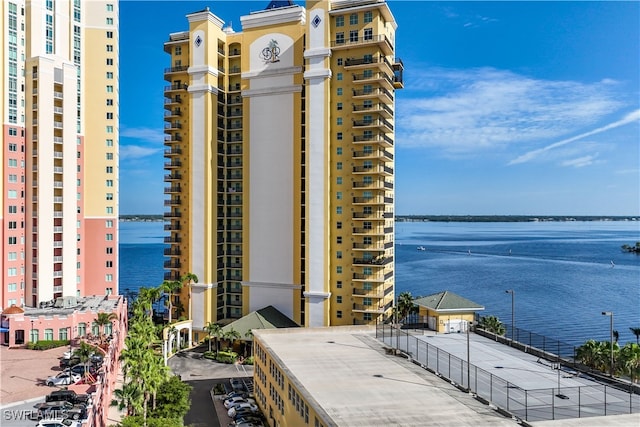 view of property featuring a water view