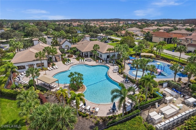 view of pool featuring a patio area